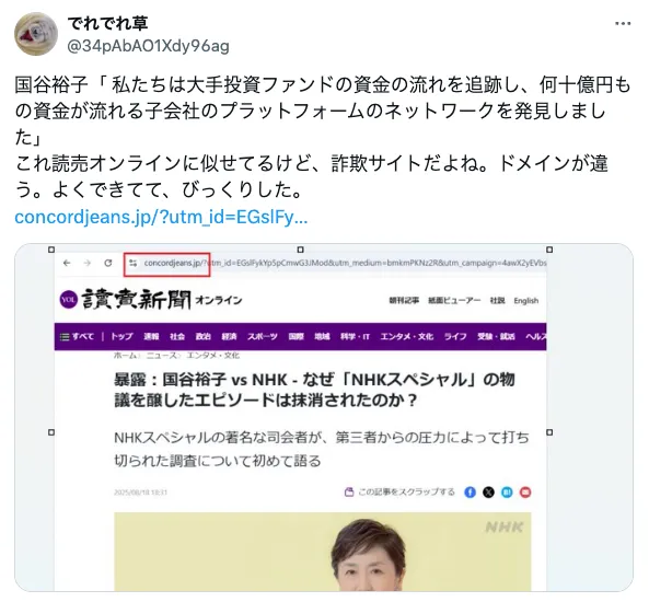 国谷裕子や読売新聞を悪用した投資詐欺に注意【セイギペイフラックス・Seigi Pouflyks】