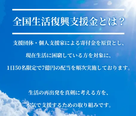 全国生活復興支援金のメールは詐欺!窓口LINEに登録するとどうなるか調査
