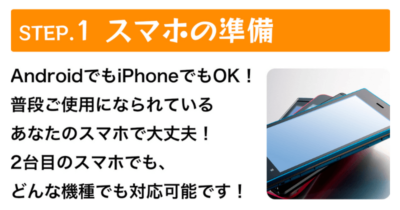 合同会社プロシードの副業は危険⁉スマホ副業のLPのページのSTEP1画像