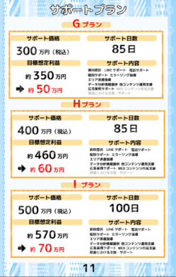 TMDV株式会社の「スマホタップで月100万円」にはサポートプランが用意されている。