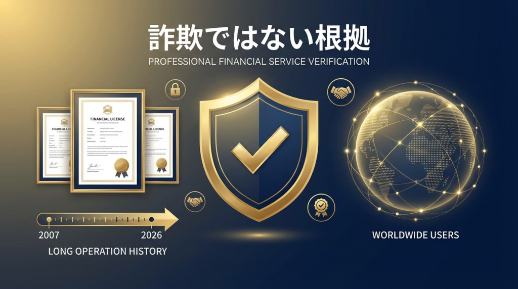 安全性の証明、長期運営実績、信頼性を視覚化